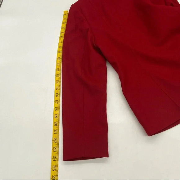 Pendleton Women’s 100% Virgin Wool Lined Blazer Red Size 10 Made in USA - Picture 6 of 15